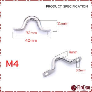 FinDee 1 ชิ้น ที่จับสแตนเลสขนาดเล็ก มือจับเอียง มือจับโค้ง อานรูปตัวยู Stainless steel handle