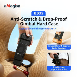 aMagisn DJI Osmo Pocket 4 All Around Protection Kit Anti Scratch Body Cover with Charging View and Gimbal Guard BD35