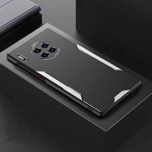 LANLIN สำหรับ Huawei Mate 30 Mate 40 Huawei Mate 30 Pro Mate 40 Pro เคสโทรศัพท์โลหะ Frosted Back Shell กรอบ TPU นุ่มปลอก Ultra-บางป้องกันกล่องเคสอะลูมิเนียมสำหรับ Huawei Mate 30 Pro เคสโทรศัพท์
