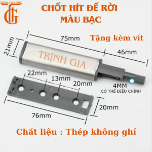 Chốt nhấn mở cánh tủ Nam Châm hút cực mạnh Chốt Nam Châm cánh tủ