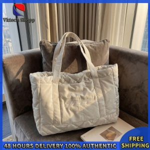 Vktech Spacious Quilted Tote Bag for Women with Elegant Design and Practical Features for Daily Use