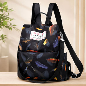 Homer Gela Nylon Multifunction Anti-Theft Medium Backpack for Women Korean Style All-Match Fashion Anti-Theft Popular Nylon Schoolbag Students Backpack Fashion Casual Medium Backpack