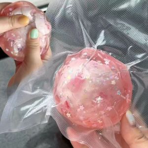 ERHANA Satisfying Sound Crispy Squishy Ball Non-bounce Shapable Wax Crunchy Squishy Boys Girls Pinch Sensory Fidget Ball Kids Adults