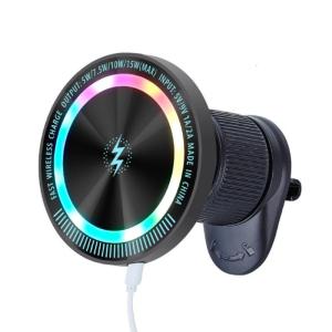 Magnetic Charging Stand for 16 15 Car Phone Stand with LED Light Dashboard Air Vent Mount Phone Charging Stand