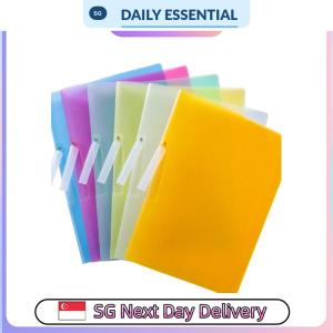 【DAILY ESSENTIAL】 A4 Rotating Side-Opening File Folders | 6 or 12 Pieces | Assorted Colours
