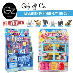 Miniature Cashier Kit Pet Shop Pretend Play Cake Doll House Trolley Vending Machine