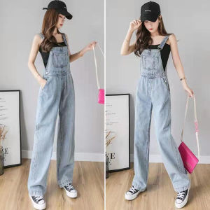 Bộ jumpsuit cỡ lớn kiểu dáng thời trang chất liệu denim dành cho nữ bộ sưu tập mới mùa xuân 2023 kiểu dáng rộng rãi chất liệu mỏng nhẹ phong cách Hàn Quốc quần ống đứng hợp xu hướng.