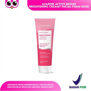 50GR AZARINE ACTIVE BRIGHT FACIAL WASH BRIGHTENING CREAMY FACIAL FOAM / SABUN WAJAH