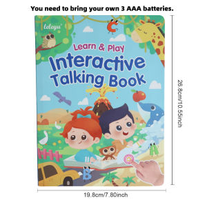 Interactive Kids English Learning Toy 3-9Y with 14 Topics 260 Words and 6 Songs Tap to Learn