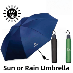 UV Folding Umbrella Durable Waterproof Wind Resistant UV Prevention Sunscreen Umbrellas No PRELOVED