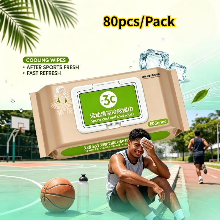 80PCS/Pack Cooling Ice Towel Summer Cooling Wonder Wipe Outdoor Sports ...