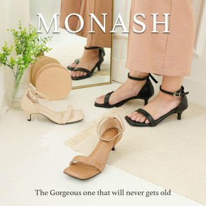 Alivelovearts Monash Sandal Heel Tali Hak 5cm Sendal Hak Ankle Strap Wanita Style Korea