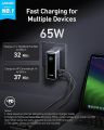 Anker Prime Power Bank, 9,600mAh Battery Pack with 65W Output, Built-in AC Plug, Supports PD 3.0 and PPS, 30W Fast Recharging, Sleek Portable Charger for MacBook Pro, iPhone 15 Series, Galaxy, iPad. 
