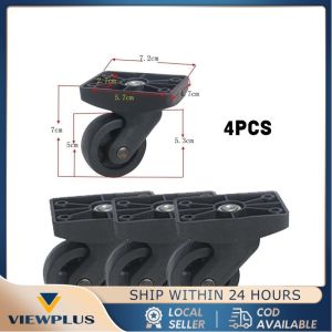 4Pcs Roda Caster / Roda Lemari / Roda Troli / Roda Gerobak / Roda Gepeng Karet 3in 360 Degree Hidup Tanpa Rem