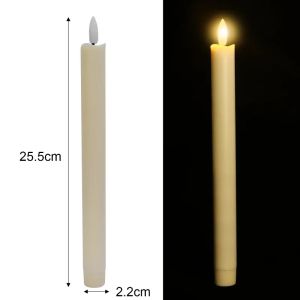 4Pcs LED Flameless Candles Lights with 3D Wick Battery Operated Simulation Electric Candles Lamps Christmas Wedding Party Table Decoration