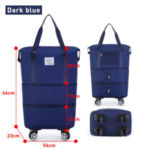 Detachable Universal Wheel Luggage Bag Expandable Rolling Duffle Bag Waterproof Folding Suitcase Large Capacity Carry on Rolling Duffle Bag Air Consignment Bag Lightweight Travel Bag Weekend Bag for Business Trips Camping Short Trips Fitness