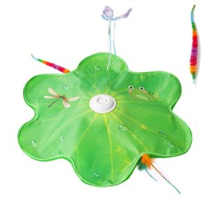 JOY TOY Kích hoạt bằng chuyển động Đồ chơi mèo trốn tìm Lông vũ tích hợp Âm thanh chim Đồ chơi mèo tương tác điện tử Chống mài mòn Tự động xoay vòng Đồ chơi trêu mèo con Khu vui chơi trong nhà