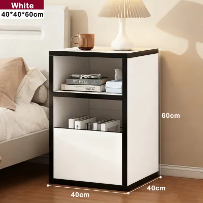 THEOMNIDESK Minimalist Bedside Cabinet Modern Solid Wood Drawer Locker Bedroom Hotel Storage Nightstand