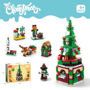 MEKANSM Blok Bangunan Natal 6in1 DIY Pohon Natal Block Balok Bata Sinterklas Mainan Anak Hadiah Natal Merry Christmas-8967