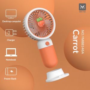 JJT Cute Mini USB Fan with Fruit Design Portable Quiet Fan for Students Outdoor Desk Use