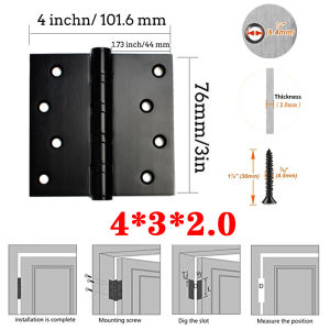1pairs 304 Stainless Steel Door Hinges Ball Bearing For Kitchen Drawer Door Box Case Hinge W/Screws