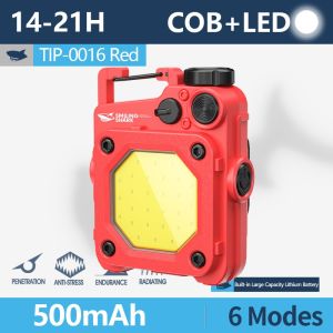SMILING SHARK TIP-0016 LED COB Super Bright Keychain Hook Portable Rechargeable Type-C Emergency Flashlight Lamp work light