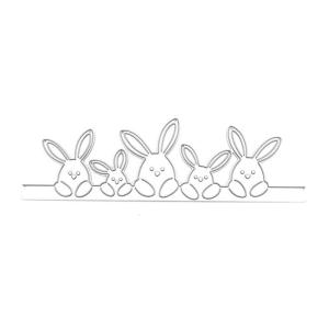 Metal Cutting Dies Easter Rabbits Scrapbooking Stencil Die Cuts Embossing DIY Photo Album Template Mold Decoration