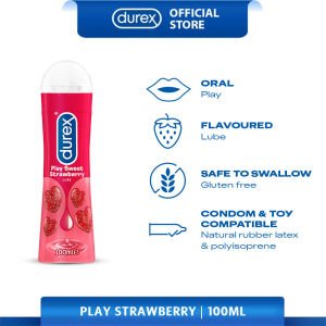 Durex Play Strawberry Lube Lubricant Gel 100ml [For man & woman]