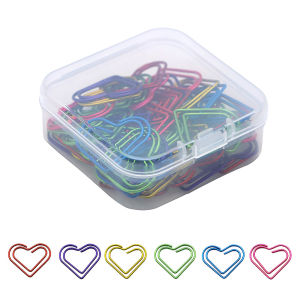 Multicolor School Office Supplies Heart Shaped Heart Shaped Paperclips Metal Pack Of 50 Love Paperclips For Scrapbooking Office Organization Crafting