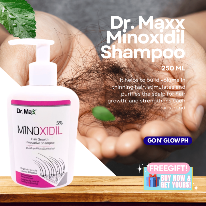 Dr. Max Minoxidil Hair Growth Innovative Shampoo, Long Lasting Relief ...