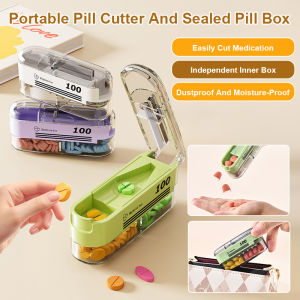Portable Medicine Organizer Combination Dispenser Set Quarter