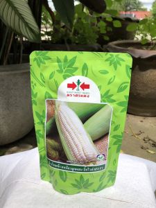 ส่งด่วน! ข้าวโพดข้าวเหนียว บิ๊กไวท์ ตราศรแดง F1 ติดฝักเสมอ เม็ดเรียงสวย ขาวนวล