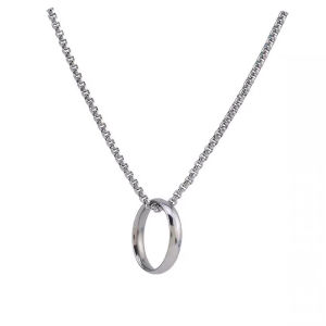 KALUNG RANTAI TITANIUM LIONTIN CINCIN PRIA WANITA ANTI KARAT TERBARU TERMURAH BERGARANSI