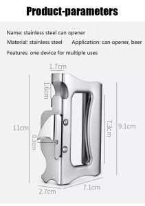 Grip Groove Canning Tools Bottle Opener Stainless Steel Lightweight Humanized Bottle Opener Can Opener Can Opener Japanese Style Thickening Thickened Stainless Steel Multifunctional Can Opener Japanese-style Can Opener