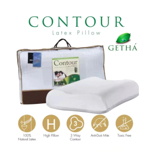 UMI GETHA Natural Latex Contour Pillow Side Sleeper Energy Booster Extra Neck Support Bantal Kepala 枕头