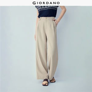 Giordano Beau Monde Women Casual Pants Elastic Waist Woven Non-Stretch Free Shipping 13416305
