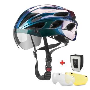 ROCKBROS Bicycle Helmet Aero Cycling Helmet Integrally-molded Bike Helmet Men Women Goggles MTB Road Cycling Equipment2026
