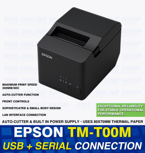 EPSON TM-T100M TM-T82X TM T82 THERMAL POS Printer USB + (RS-232) Serial 9 PIN Interface BUILT IN POWER SUPPLY