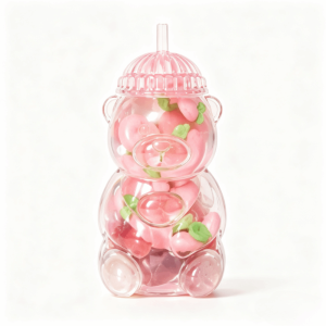 MAOMEI STUDIO Cartoon Bear Squishy Toy Simulation Fruit TPR Fidget Toy Fruit Bear Squeeze Toys Slow Rebound Slow Rising Toy For Adults