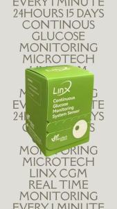 Ready Stock Malaysia LinX CGM 15‑Day Real‑Time Continuous Glucose Monitor No‑Prick Blood Sugar Glucometer for Diabetes Daily Management