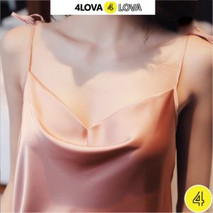 Váy Ngủ Lụa Satin Cao Cấp Đổ Ngực Xẻ Vạt Quyến Rũ EVA131