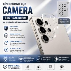 Kính Cường Lực dành cho Samsung S25 Ultra/ S25/ S25 Plus/ S26 ULTRA/ S26 Plus/ S26/ Samsung S24 Ultra/ S24 Plus/ S24 Trong Suốt