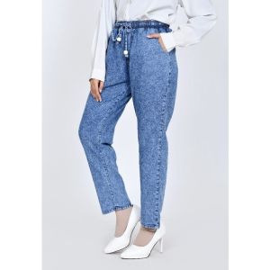 Celana Baggy Pants Hightwaist Jeans Wanita Jumbo