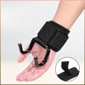 Lifting Straps For Men Gym Workout Powerlifting Weight Training Mencegah Tangan Licin Deadlift Pull Up Assist Hook Wrist Support  护腕助力挂钩握力钩训练器