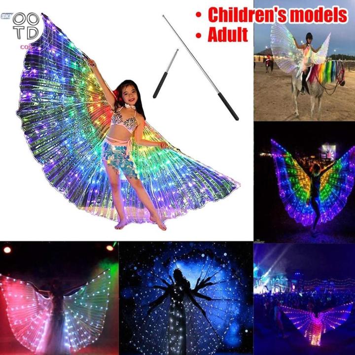 Belly Dance Isis Wings - Light Up LED Wings In Rainbow, Gold, White - Foto 11