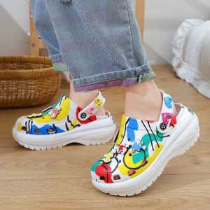 Korean Fashion SLIPPER For Women High Wedge Slipper comfortable women new design Thick Soled Sandals Slippers