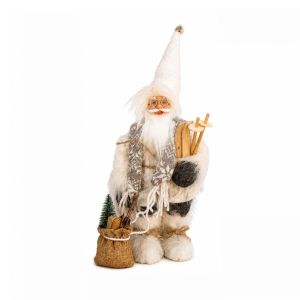 UNQIN 12 Inch Santa Claus Doll Cute Creative Christmas Ornament Themed Party Decor Classic Large Santa Figurine Christmas Home Decorations