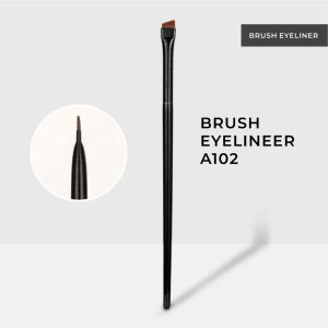 Kuas Alis Eyebrow Eyeliner Brush Makeup Super Tipis Miring 2 IN 1