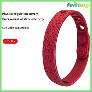【feitong】🚕🚕【HOT SALE】 Chống tĩnh Vòng đeo tay người đàn ông phụ nữ Silicone Vòng đeo tay ion âm dây đeo cổ tay chống tĩnh Vòng đeo tay không dây tĩnh loại bỏ vòng đeo tay điều chỉnh
