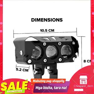 Durable Waterproof LED Light – 80W Dual Color High Intensity Ideal for Off-Road Vehicles and Motorcycles